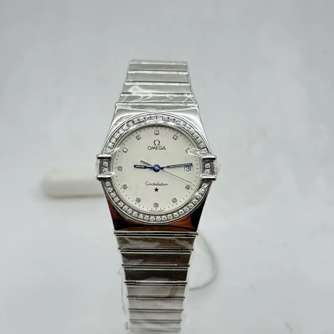95新 Omega/欧米茄 星座系列/女士石英腕表/32盘/后钻盘/70556