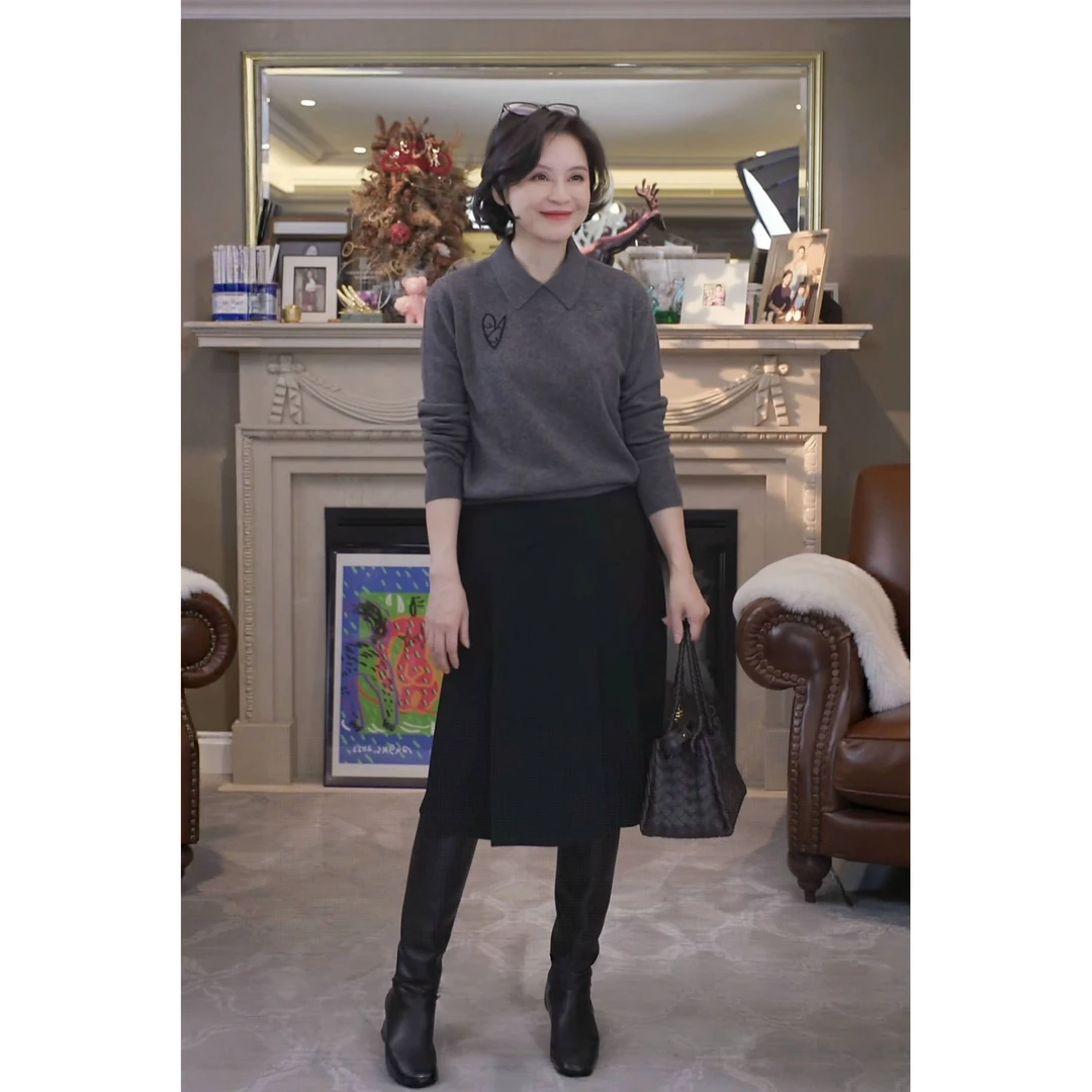 我是摩羯 山楂树之恋 澳洲美丽诺羊毛内蒙山羊绒秋冬针织衫