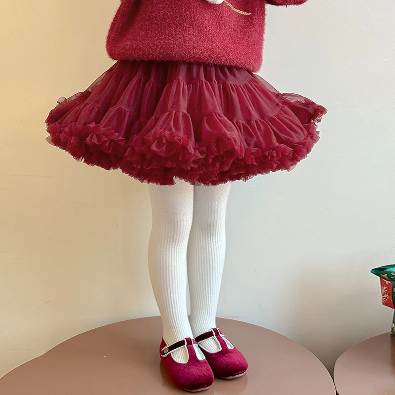 儿童针织打底衫2025新款冬装女孩套头衫保暖上衣D5427 -YGG