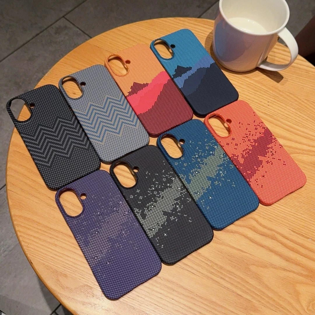 日落月升【新品上市】16/15pro芳纶纤维网红日落手机壳凯夫拉保护套