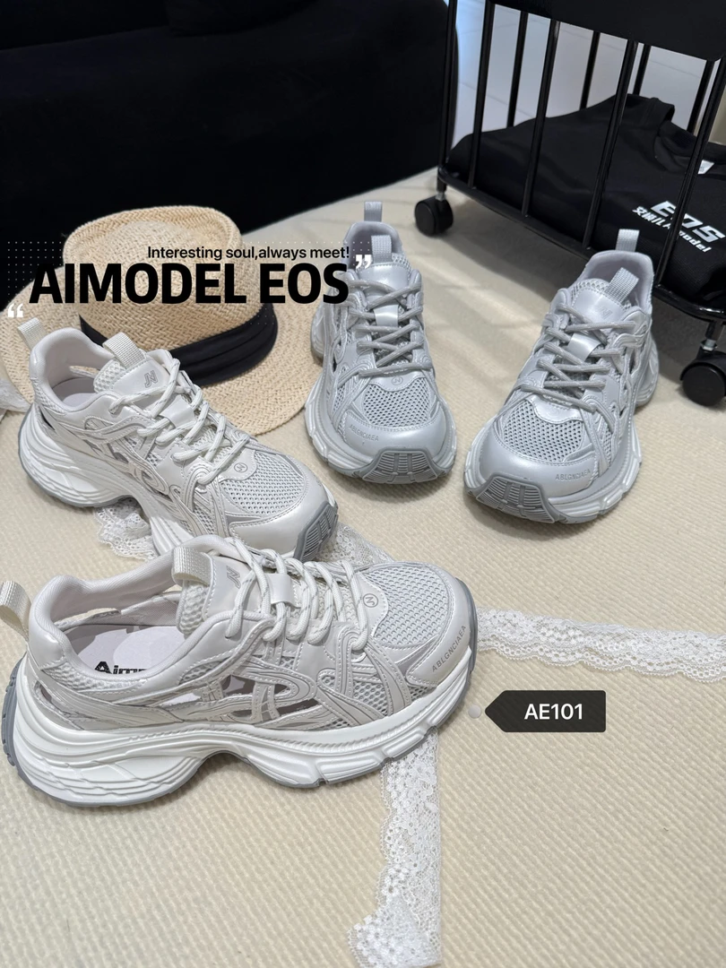 炸款～艾模儿单网超轻老爹鞋101