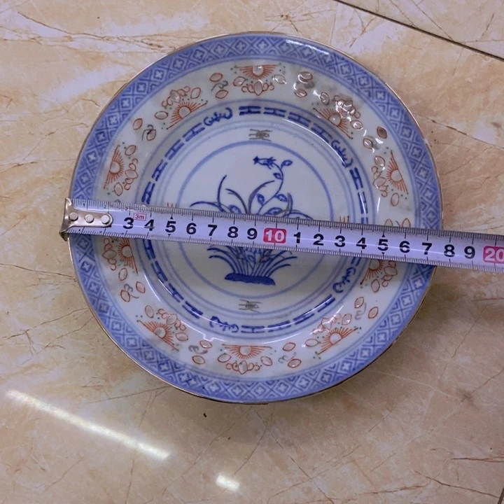 摆件17.5厘米玲珑兰花平盘