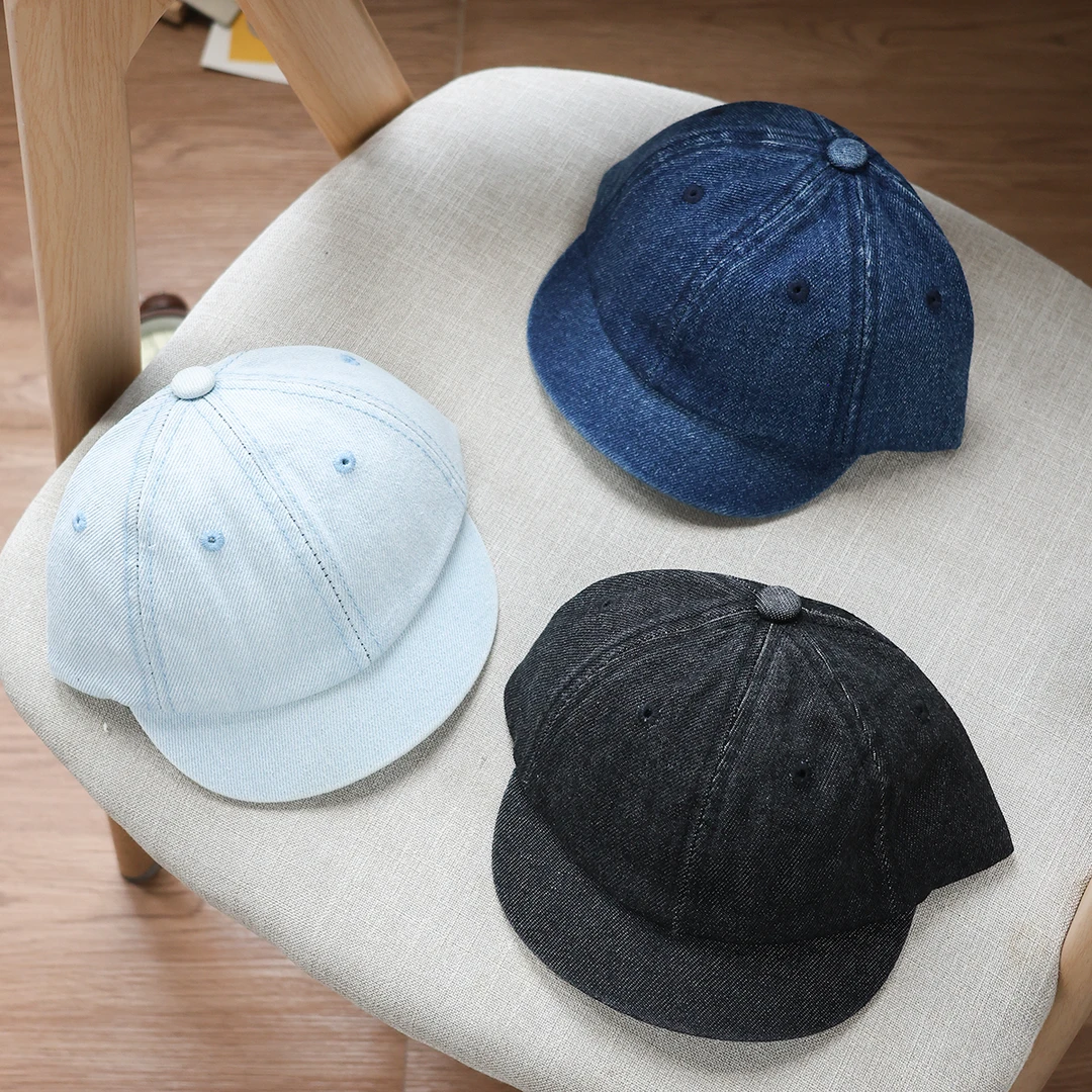 夏季宝宝帽子2025新款遮阳帽时尚纯色简约小檐儿童棒球帽男女童帽