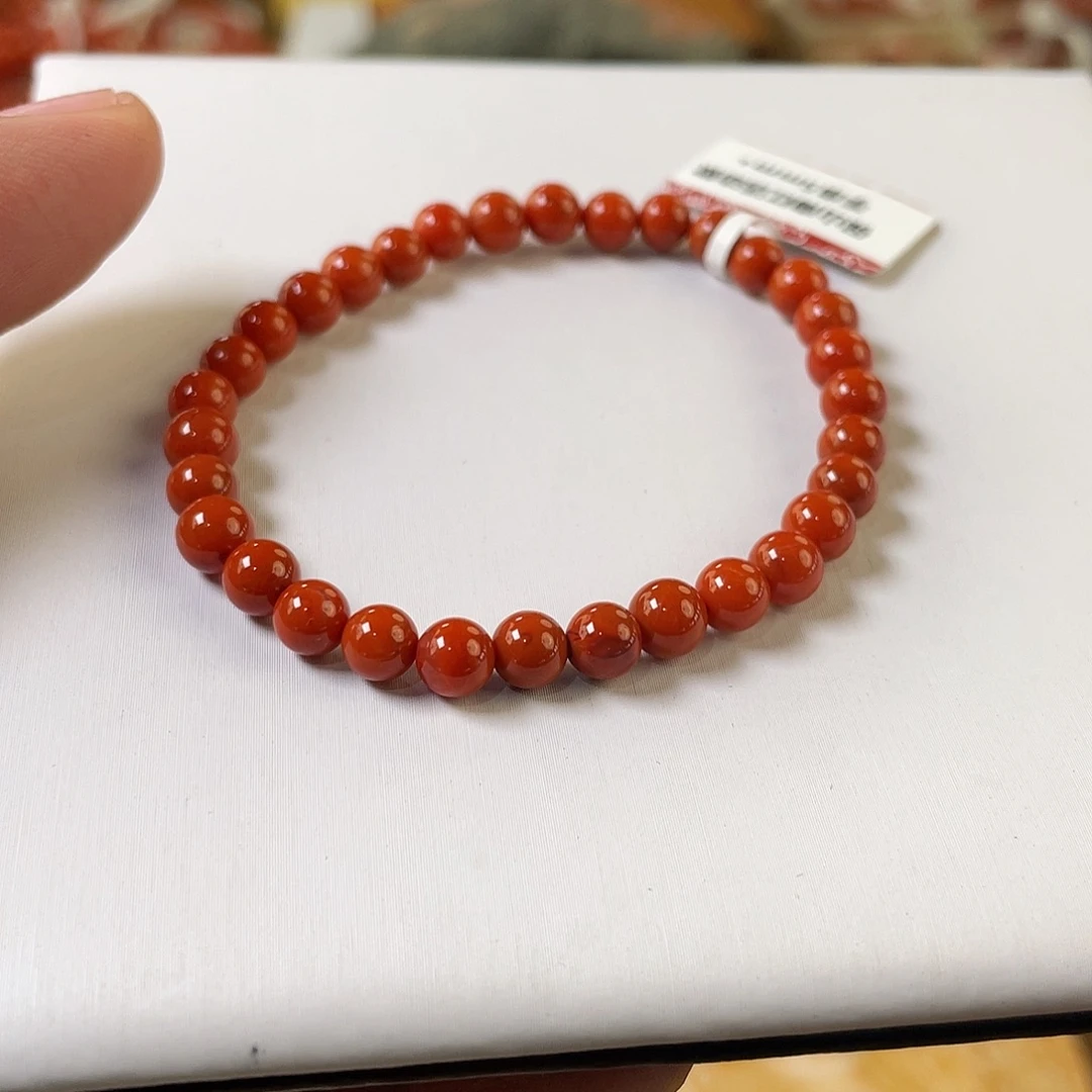 南红玛瑙未镶嵌手链5mm++