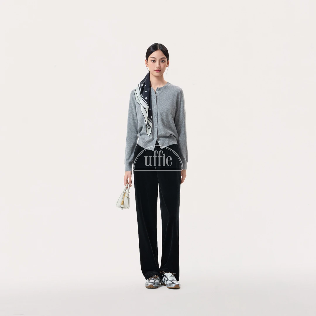 UFFIE 于绘 垂坠丝绒休闲裤