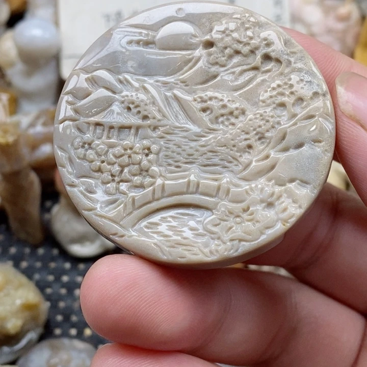 颈饰未镶嵌硅化珊瑚（珊瑚玉）