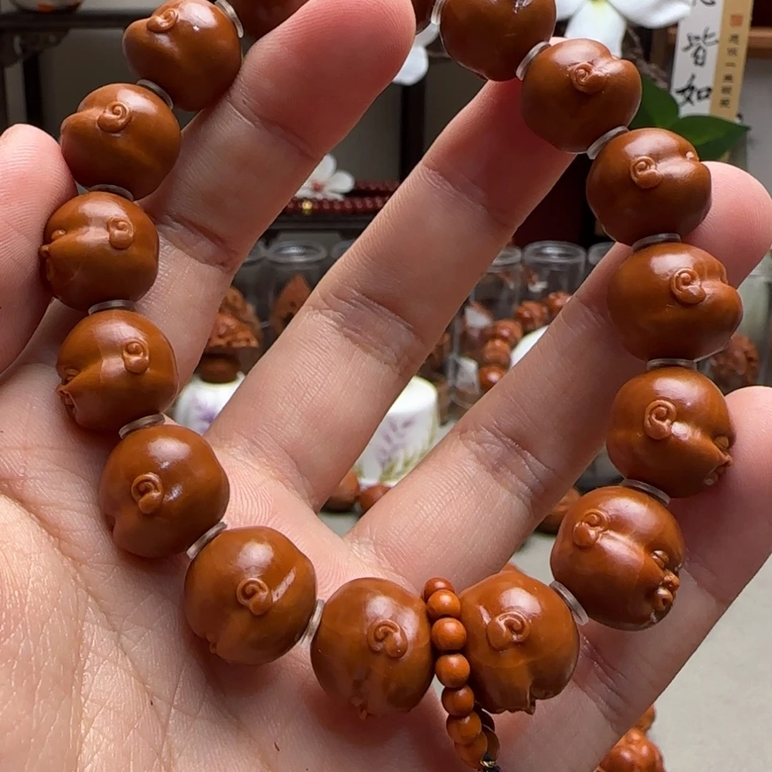 魔***n橄榄核手串/手链开心百态