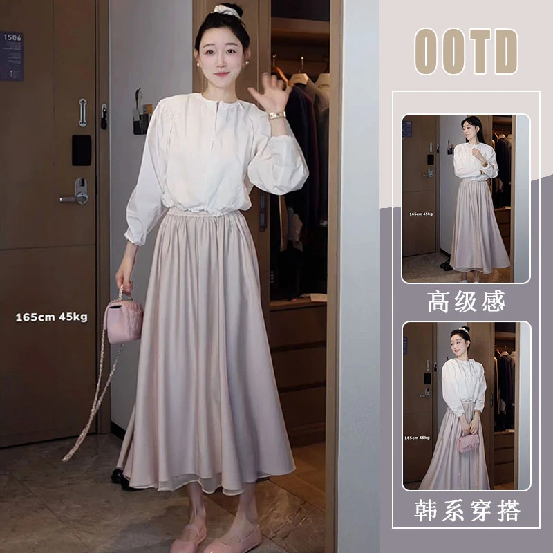 春季穿搭一整套2025新款小个子温柔系不撞款独特绝美小套装女早秋