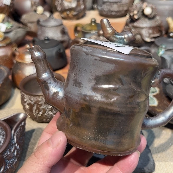 柴烧裸烧茶具放漏869摆件