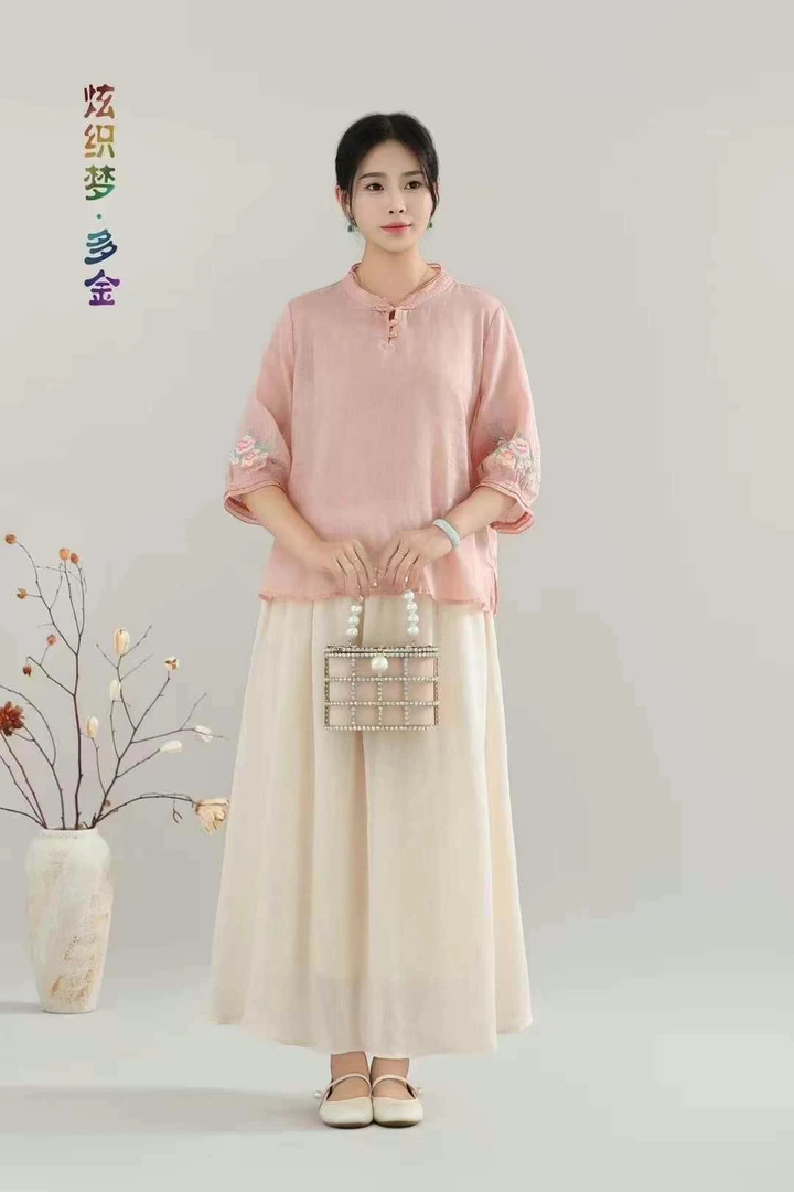 炫织梦2733国风苎麻小衫