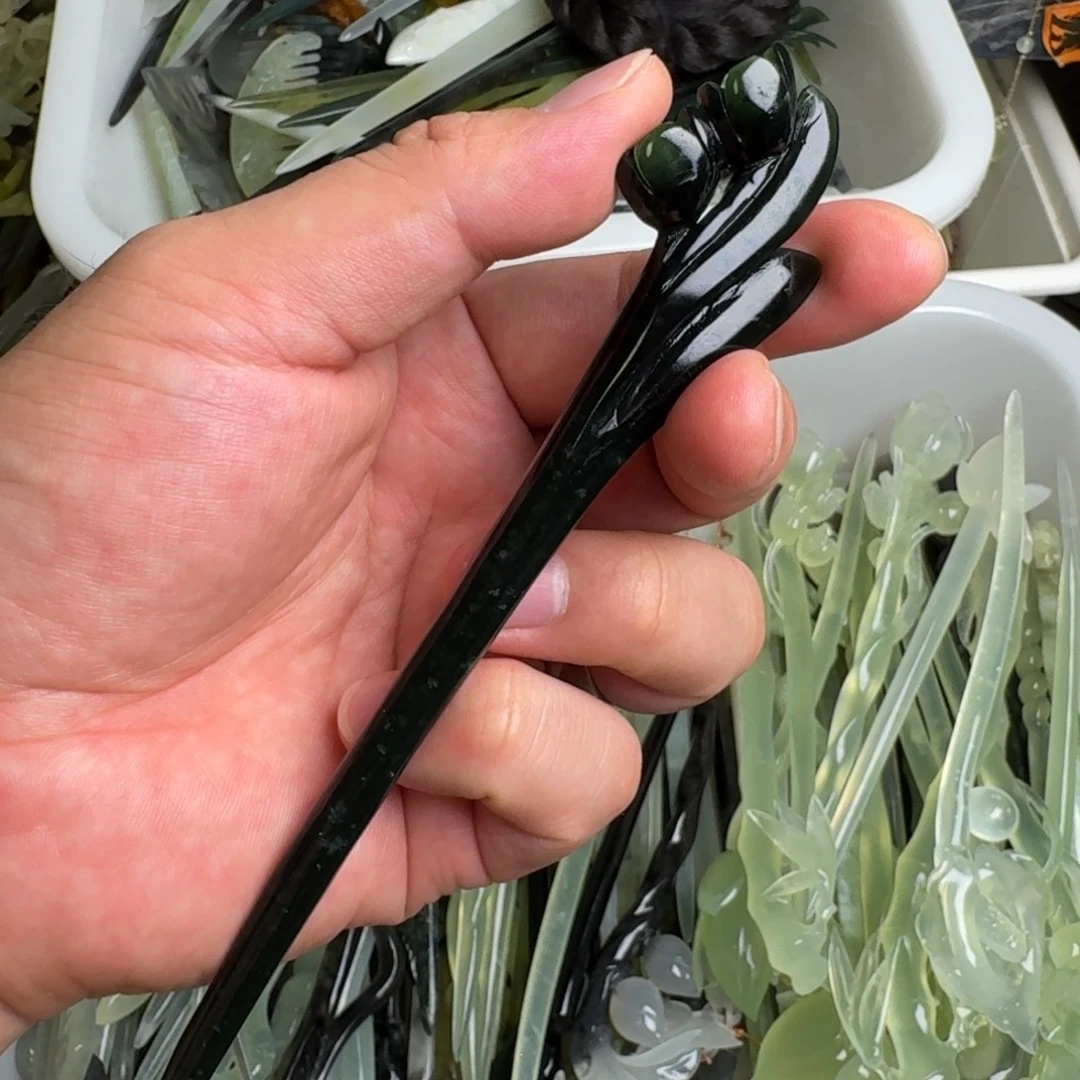 未镶嵌蛇纹石玉发饰