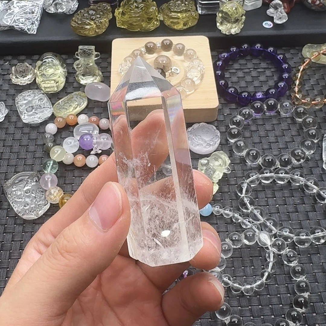 颈饰未镶嵌水晶天然白水晶