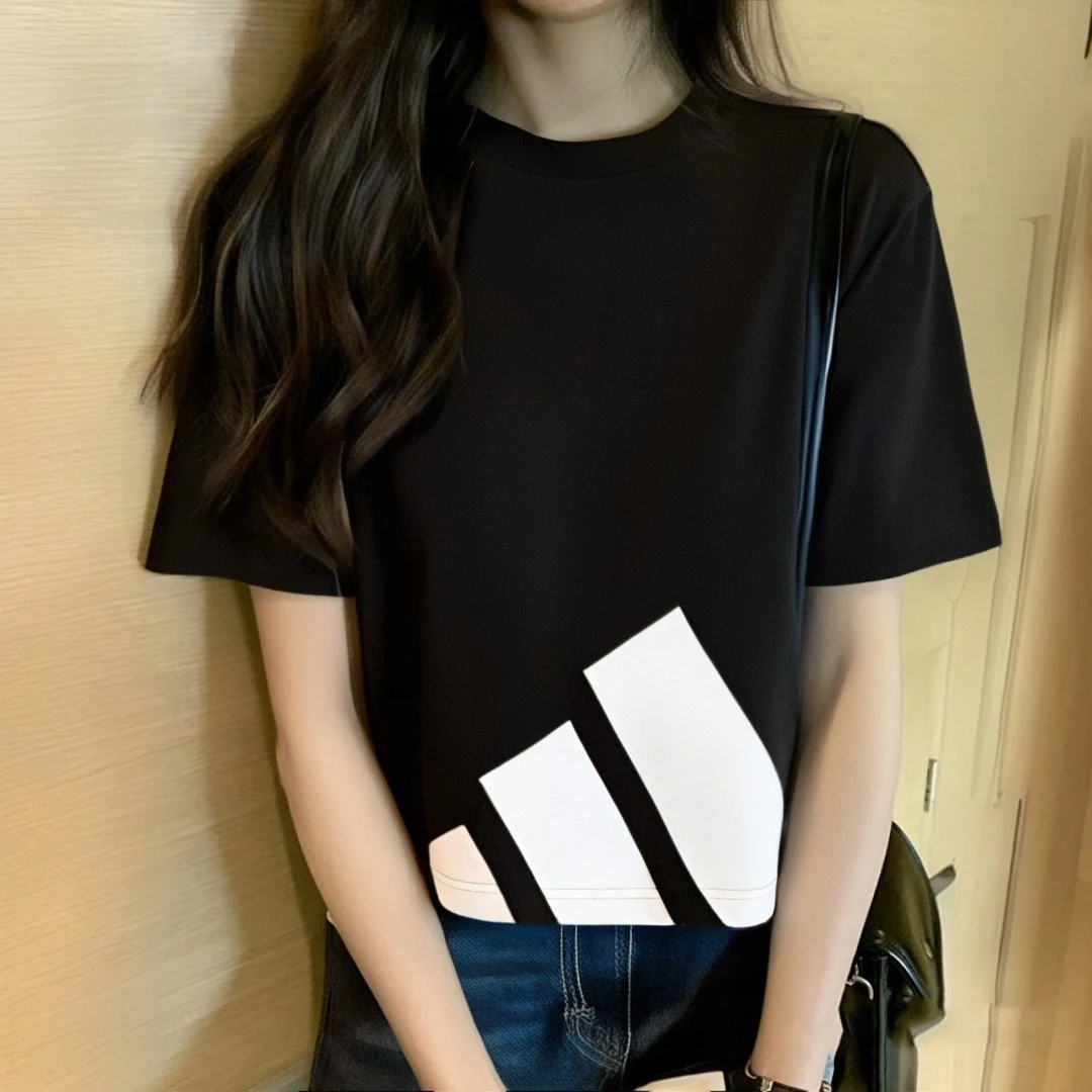 adidas阿迪达斯短袖T恤女装25夏季新款运动服健身训练服 JG8736