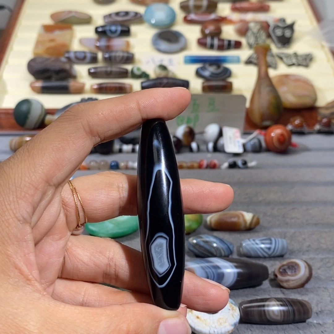 青***玉玛瑙/玉髓合金颈饰