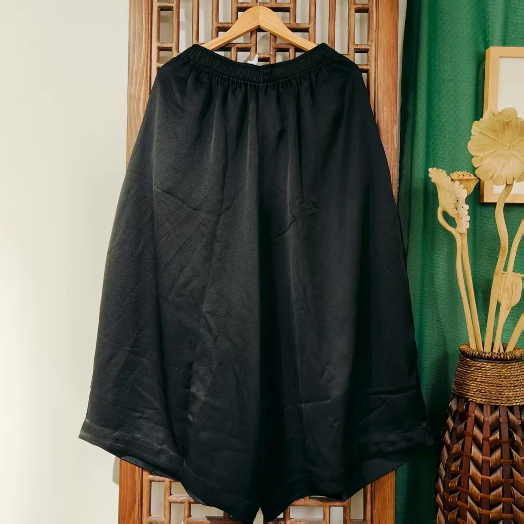 （NK199）凤徕兮私人定制黑色光板全松紧花苞裤(单)