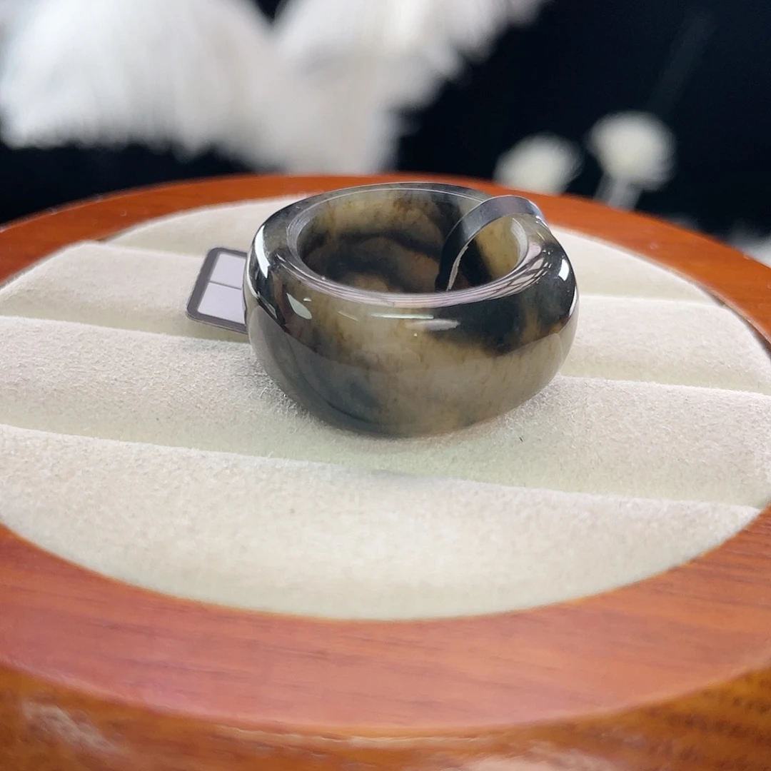 和田玉未镶嵌戒指l91。腰花方圆。17.9 不退换