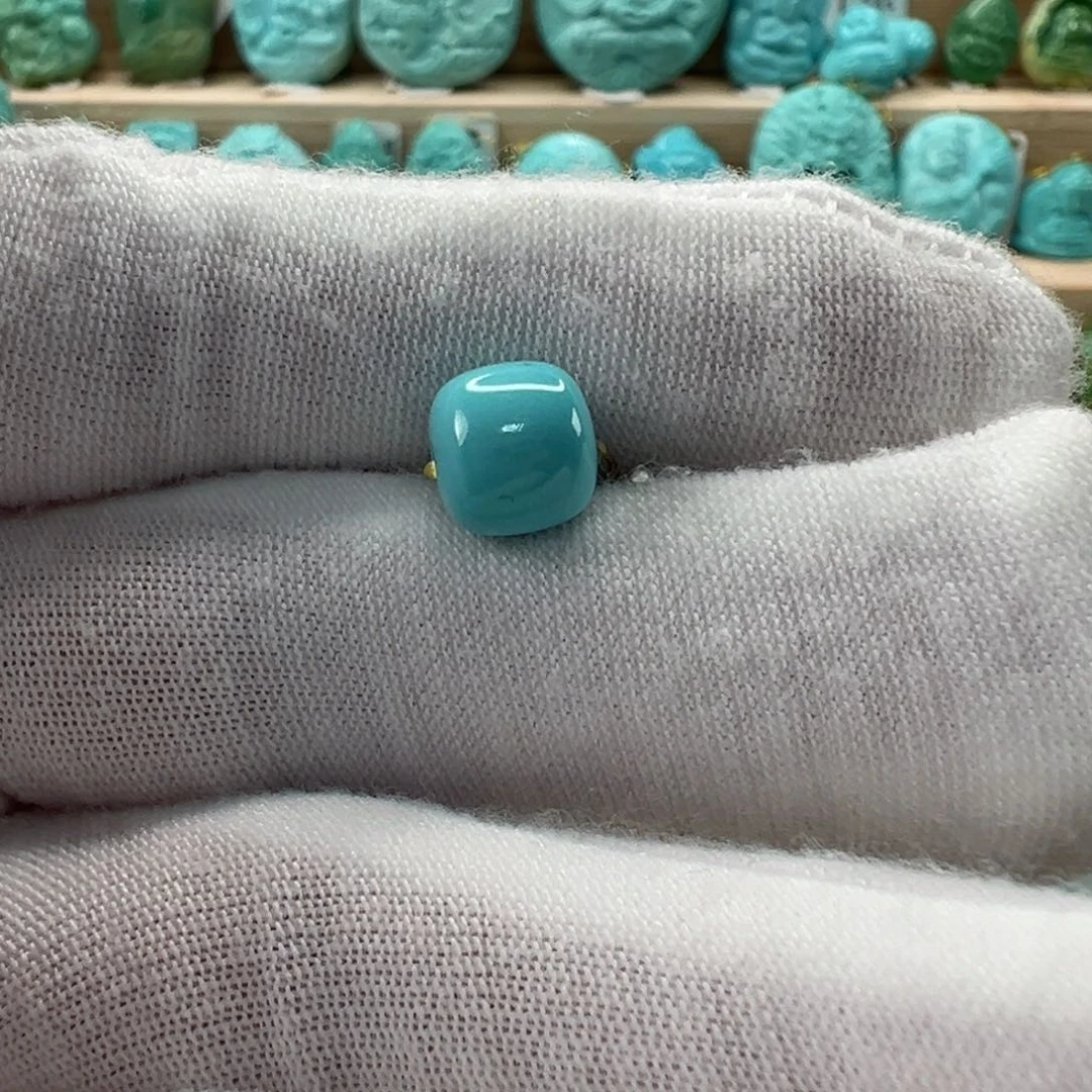未镶嵌绿松石老型珠 8x7.4mm
