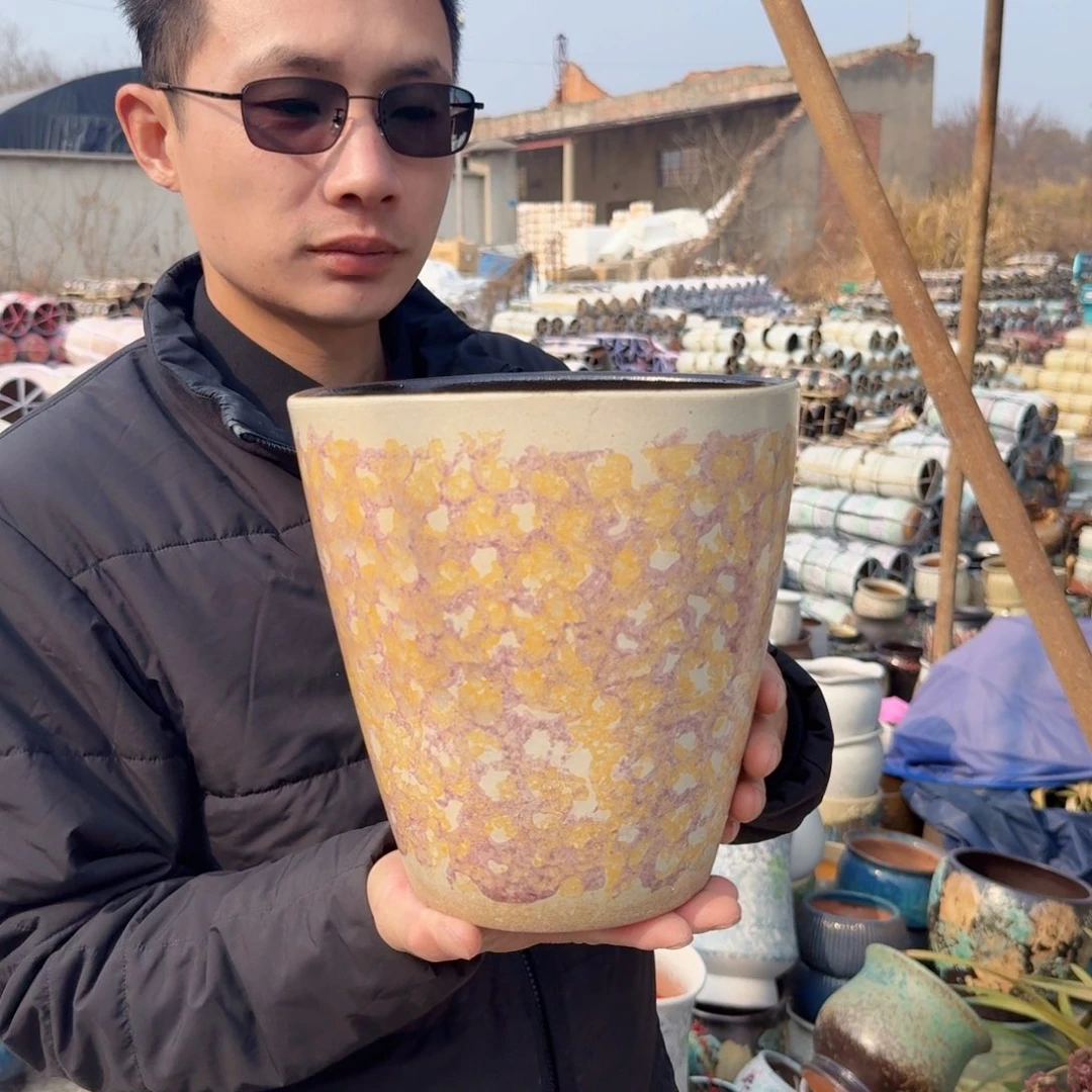 紫砂公道杯口21高22（一个扁盆