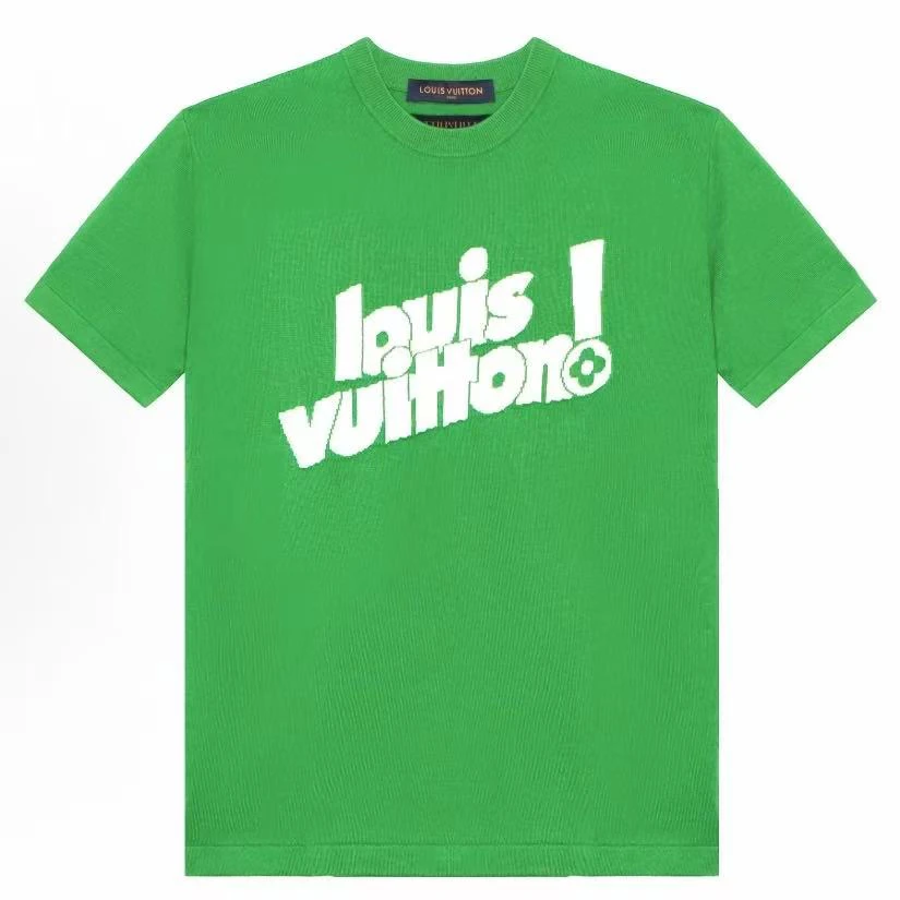 未使用 LouisVuitton/路易威登 白绿针织短袖 L/XL码 md1687