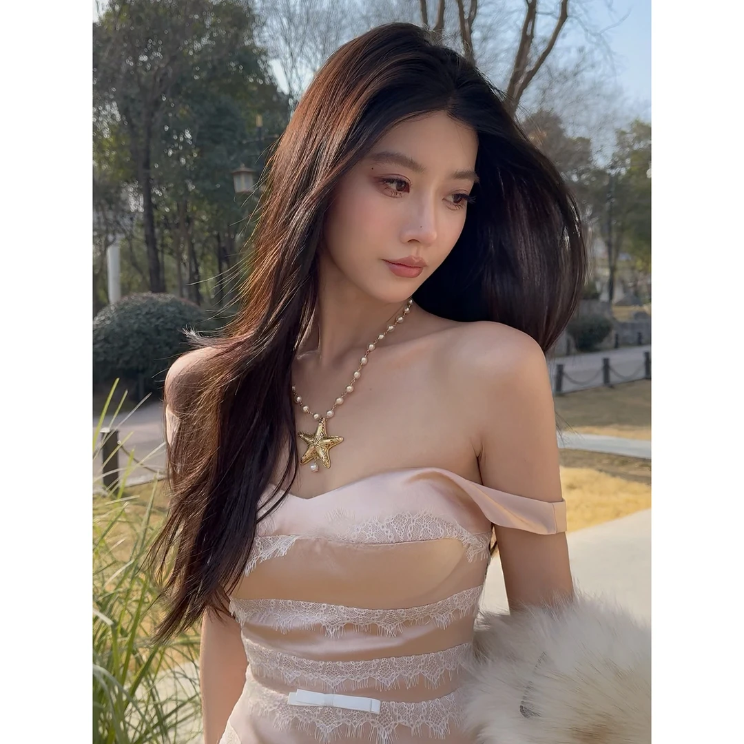 铜合金仿珍珠项链 B1083 气质轻奢海星项链