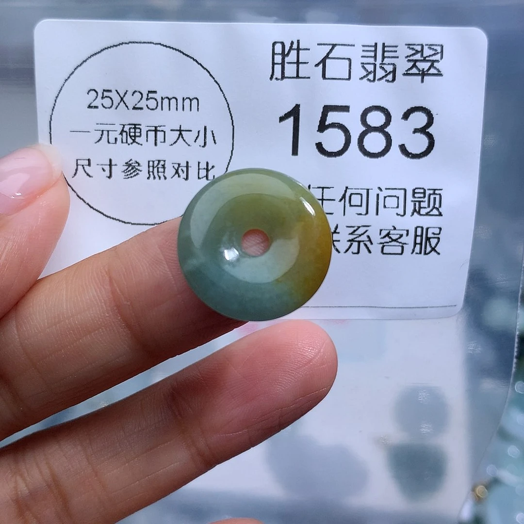 翡翠未镶嵌颈饰1583。