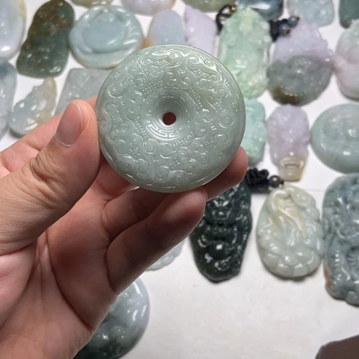 翡翠未镶嵌颈饰仿古扣41