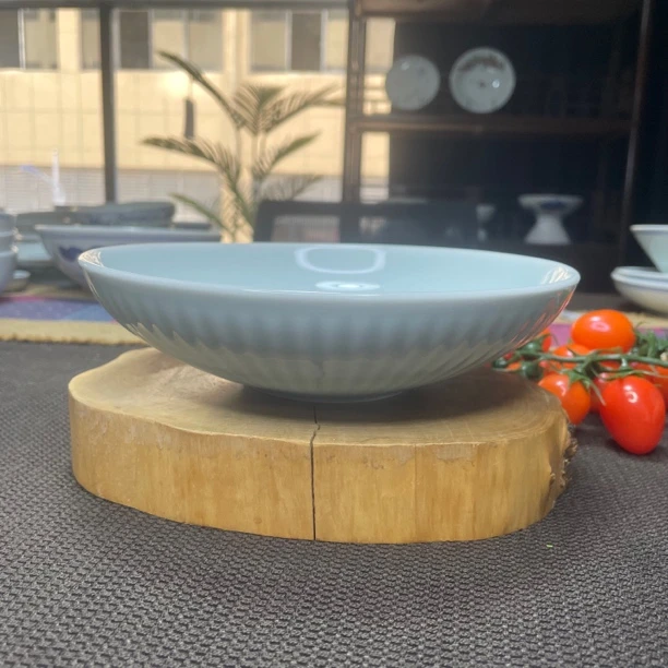 8寸影青外纹深盘口径20cm高度5.5cm（单只装）
