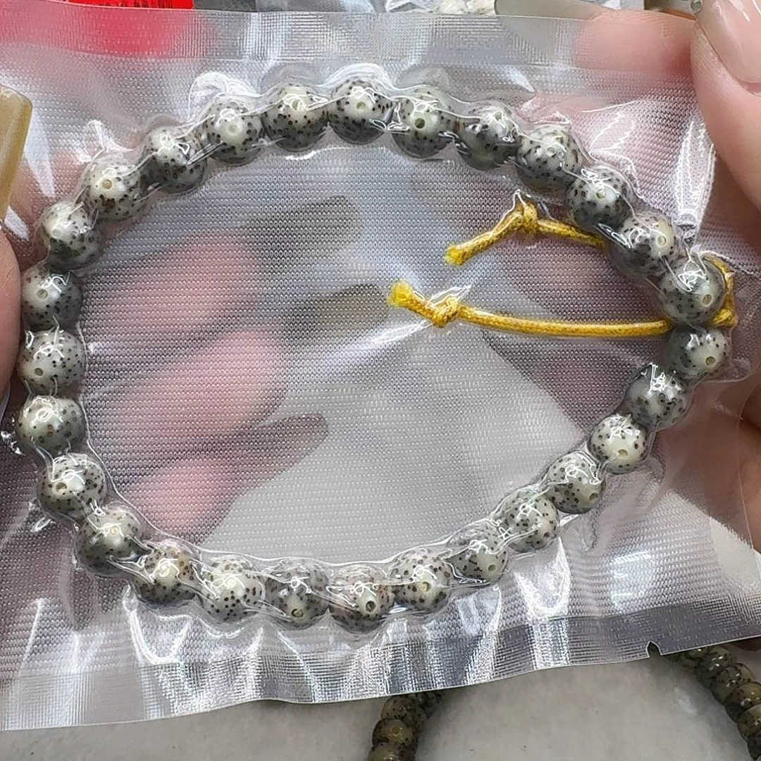 星月菩提手串65入门糯冰奶奶灰糖豆手持9 9