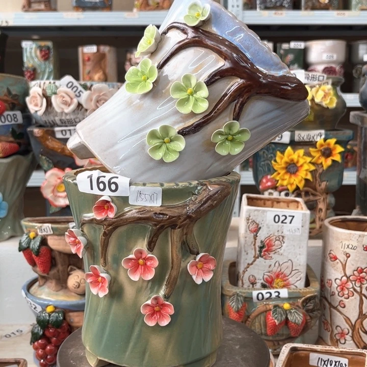 紫砂花盆粗陶材质多肉花盆