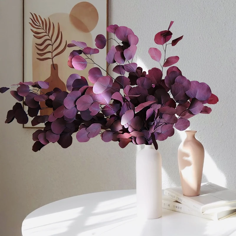 AAA级紫红色苹果尤加利叶｜真花｜鲜花｜永生花｜懒人干插｜云南直发