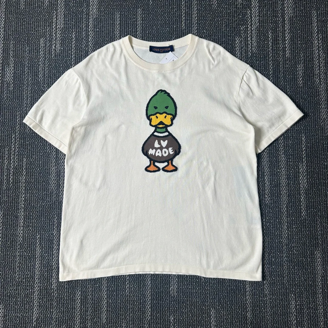 99新 LouisVuitton/路易威登 针织Nigo鸭子圆领短袖/XXL码/9931
