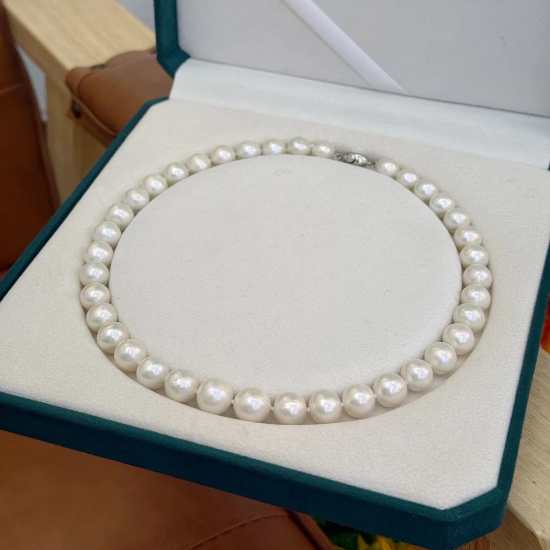 【晓艾珍珠】 进口S925银扣珍珠串链 11-14MM X16