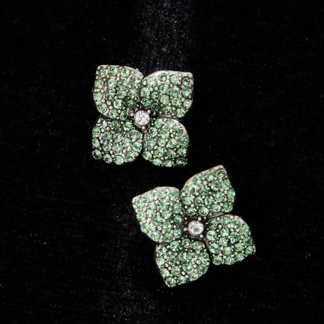 铜合金合成锆石耳饰  中古款耳环轻奢气质饰品KK-JB0169