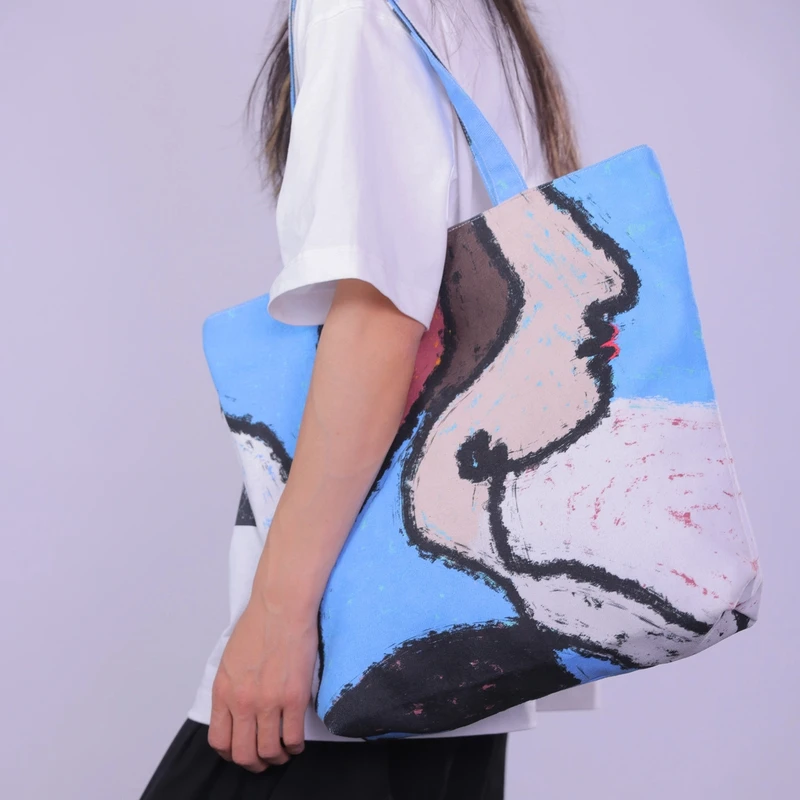 无则艺【大挎包】这家布包很艺术|原创小众蓝色印花时尚思考者