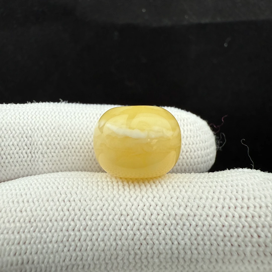 M4180天然原矿蜜蜡浓蜡妖花墩子15.2*11.8mm支持复检假一罚十