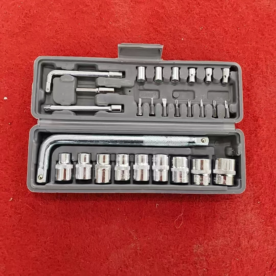 【兵哥严选】27件套筒工具汽车用工具箱摩托车维修工具箱家用筒组套