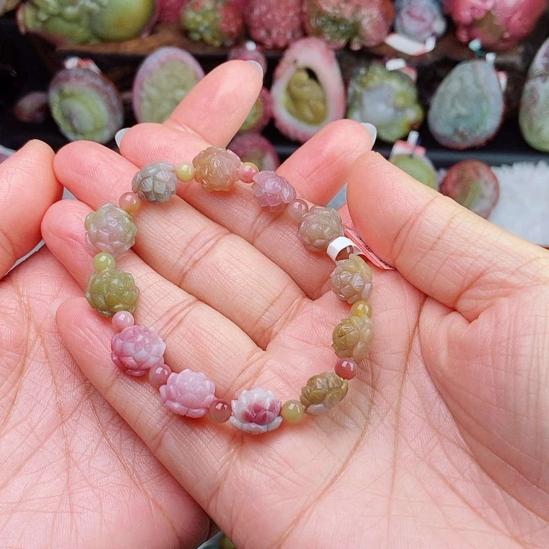 未镶嵌石英质玉（盐源）珠宝半成品