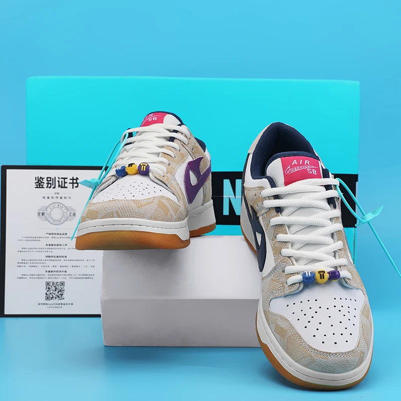 莆田系鞋子男夏季透气白紫鸳鸯低帮板鞋学生空军一号休闲运动潮鞋