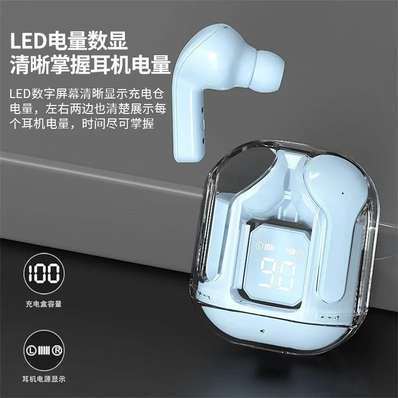 新款透明太空舱蓝牙耳机入耳式适用于苹果安卓YL