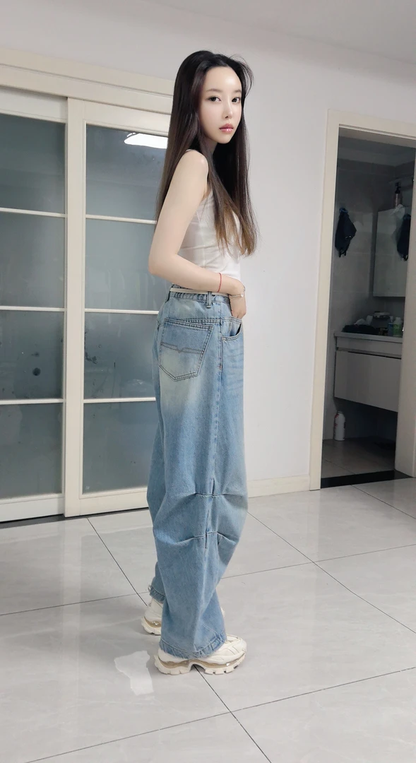 南油欧货工装牛仔裤