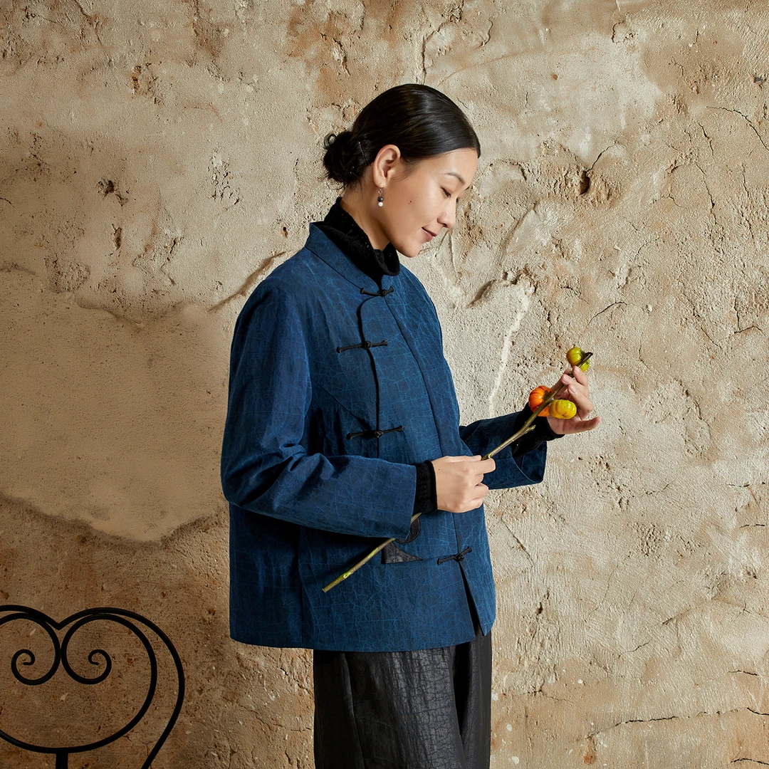 布小匠原创女装桑蚕丝龟纹香云纱外套女2025新中式国风设计感上衣