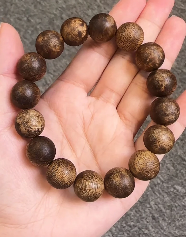 沉香【齐福珠宝】11/8-/14mm收藏级虎斑沉香手串（多样性发其一）