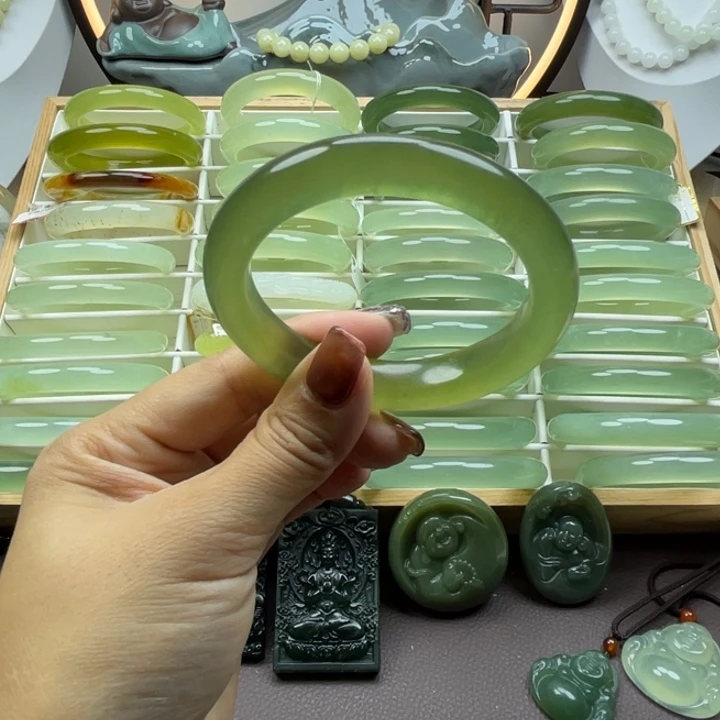 水***@岫玉未镶嵌手镯岫玉