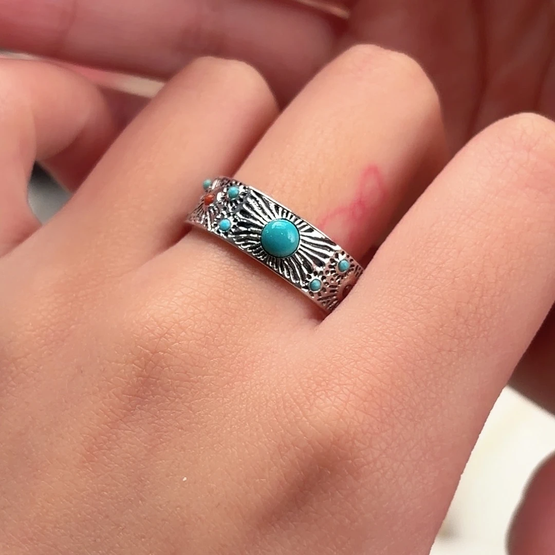 绿松石银S925镶嵌颈饰