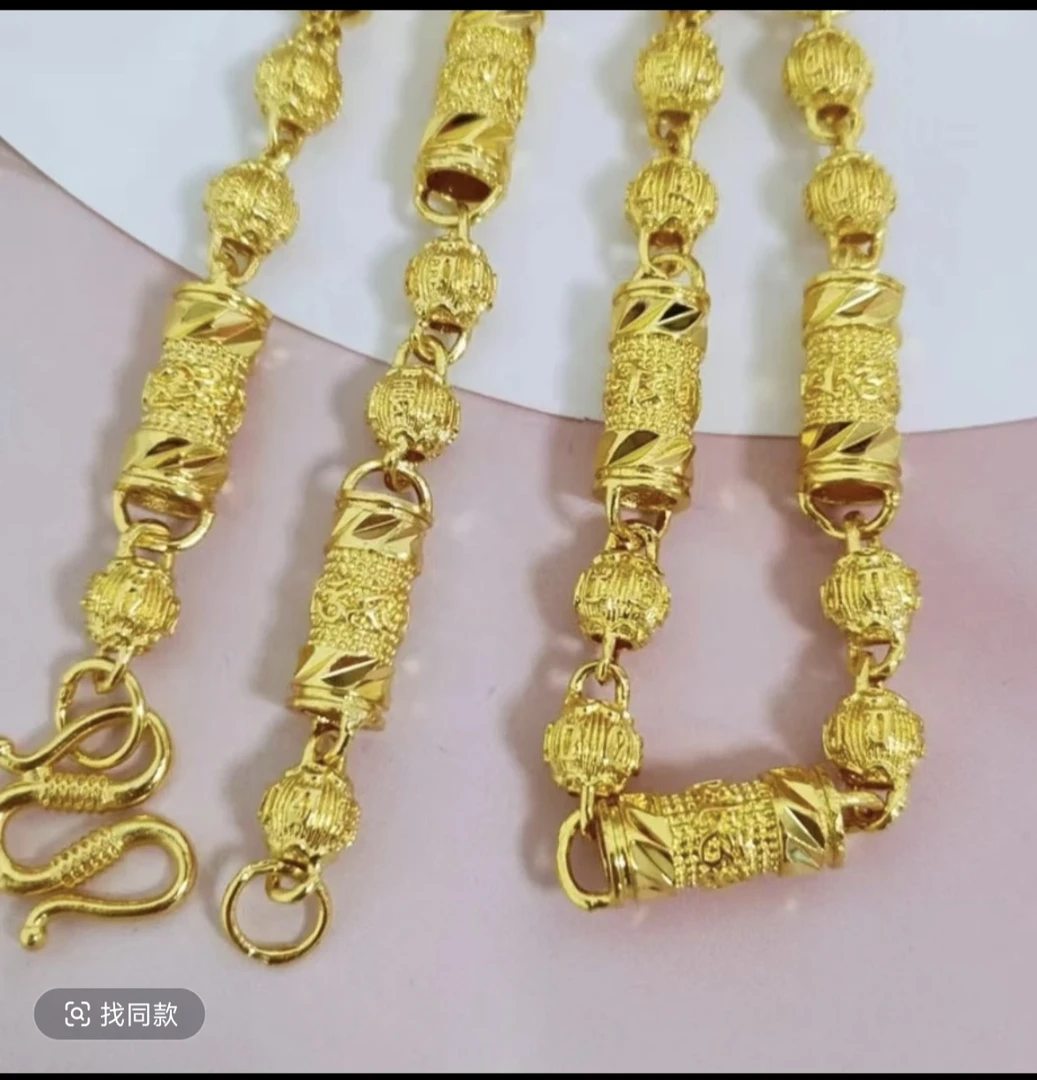 合金项链 【六字真言】 男士  男款  时尚  空心  磨砂  经典 好看