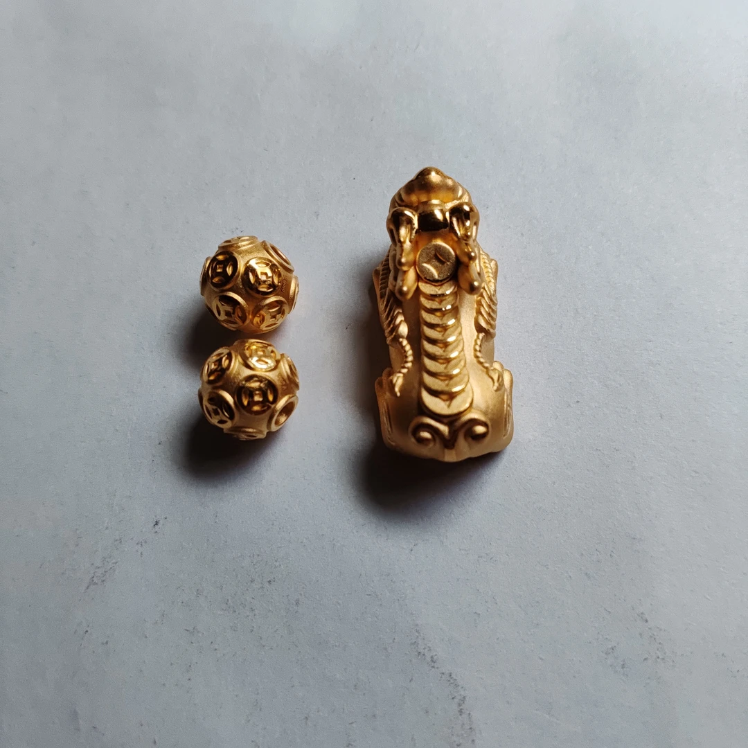 金元宝足金999貔貅珠子首饰