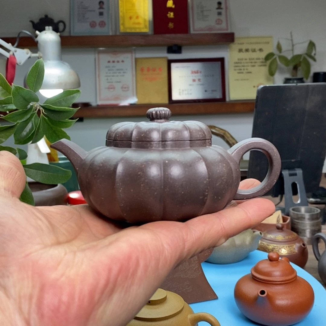 【闪购商品】紫泥茶壶菱花仙子:180CC裴顺良:国高工