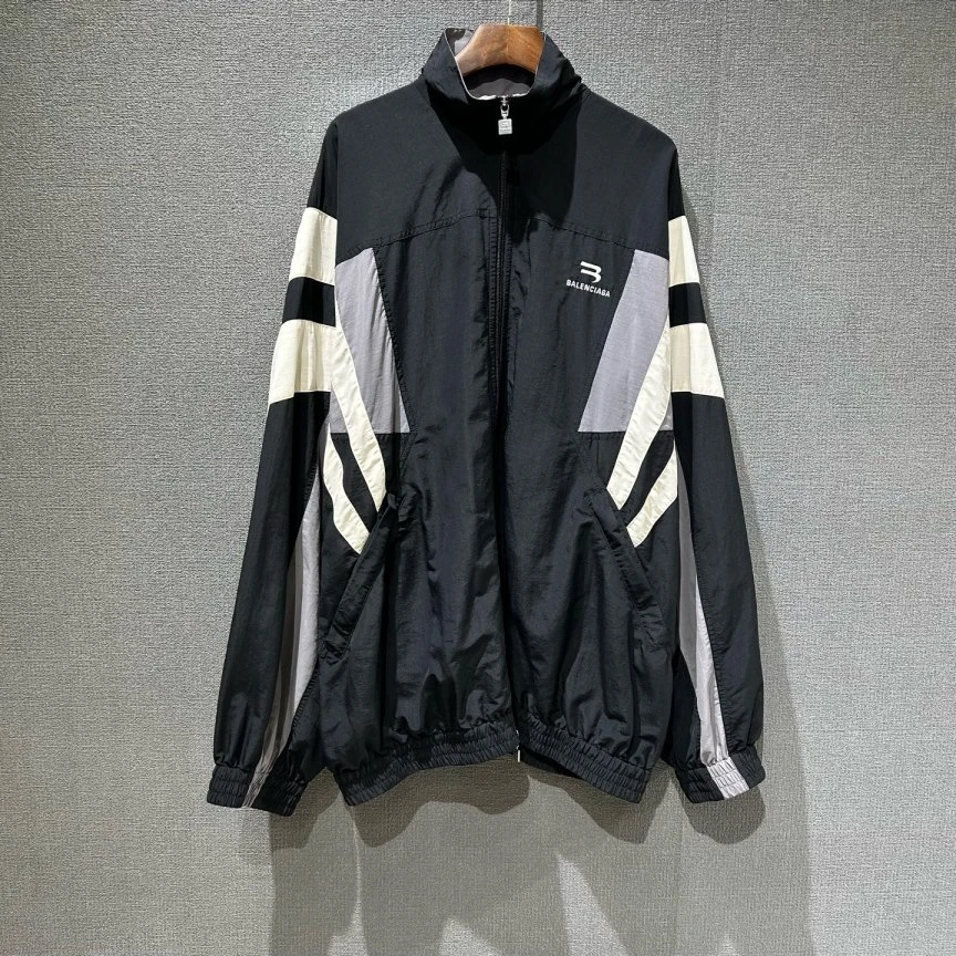 99新 Balenciaga/巴黎世家  (pm)双钩刺绣校服冲锋衣 34码/2073