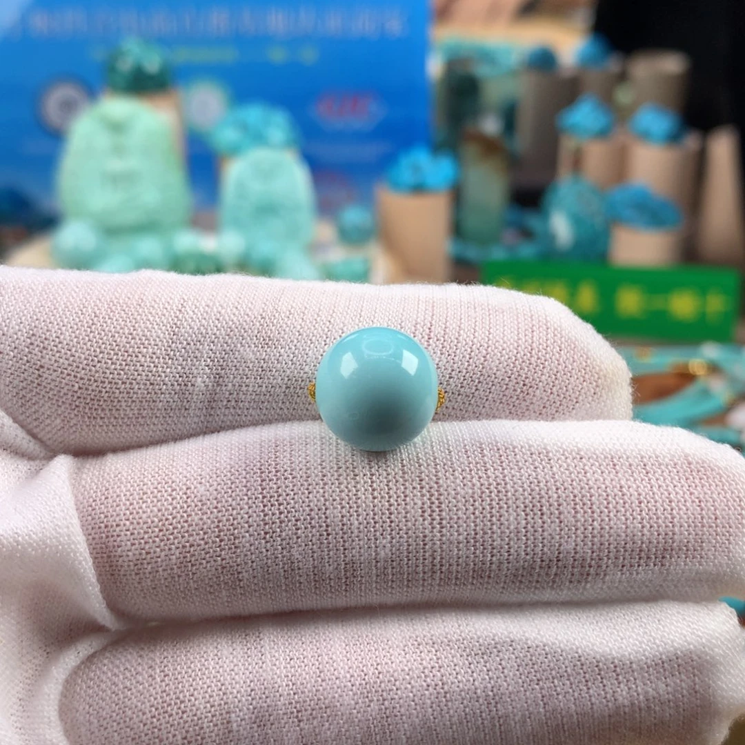 绿松石未镶嵌珠宝奇石12mm