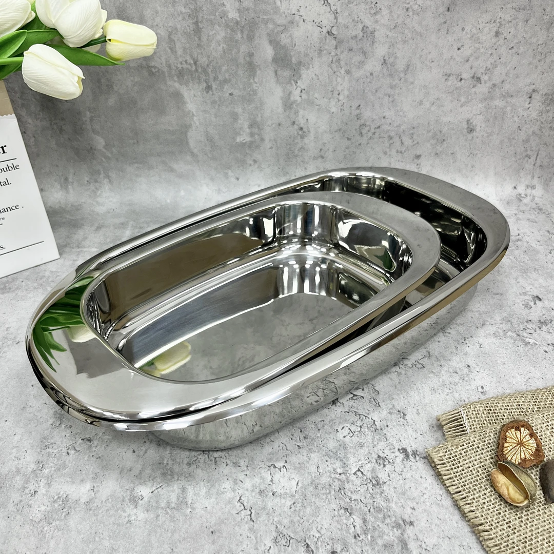 18/10不锈钢32cm加厚多功能蒸鱼盘烤盘